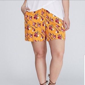 Lane Bryant sz:26/28 Orange Floral Pocket Shorts
